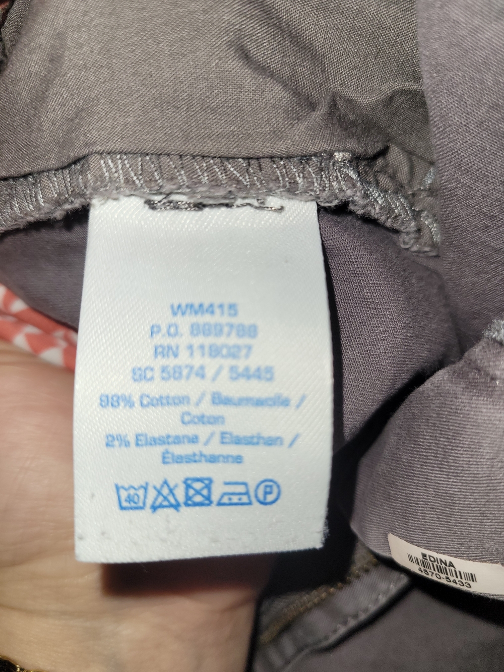 Boden Richmond 7/8 Chino Pants Women 10R Gray Stretch Cotton Ankle Trousers - Picture 5 of 5